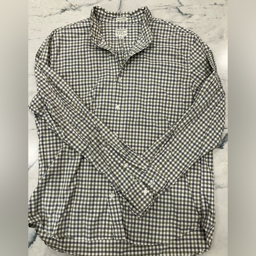 J. Crew Secret Wash Oxford Button down Shirt XL Slim Untucked